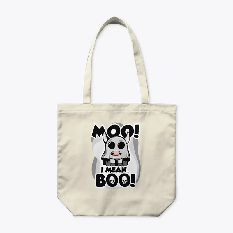 Ghost Cow Organic Tote Bag