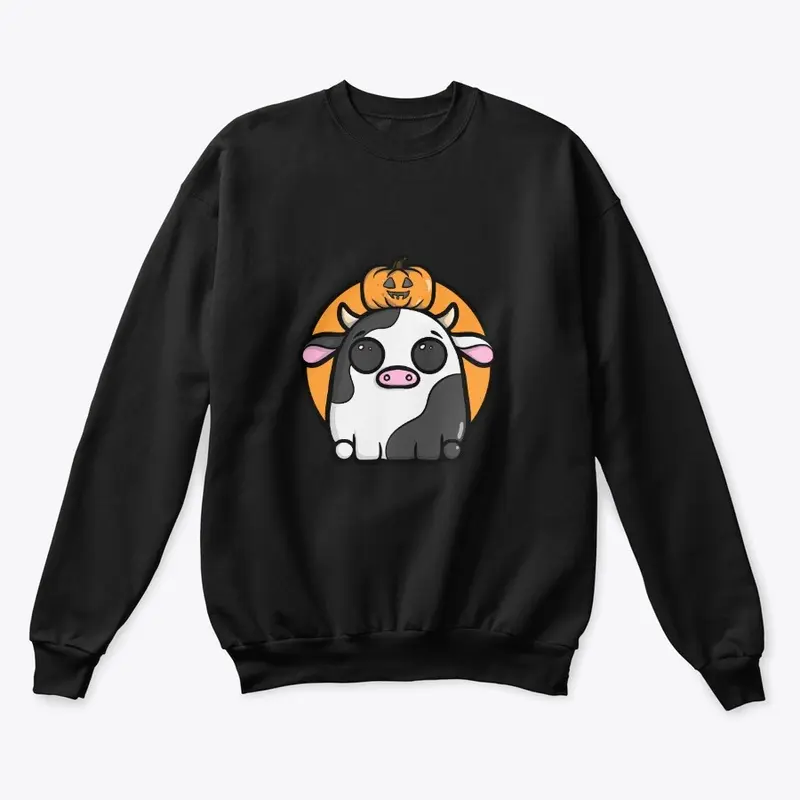 Cow Pumpkin Crewneck